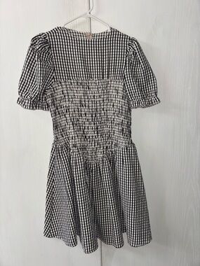 SHEIN Black and White Gingham Dress